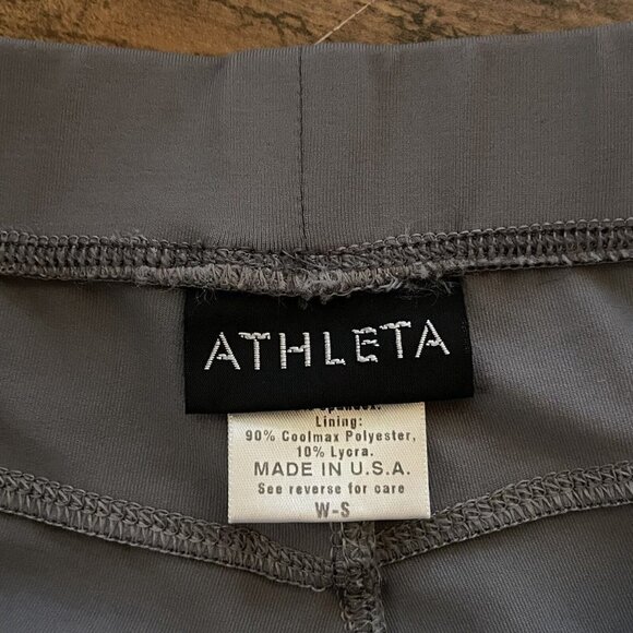 Athleta Womens Vintage Bootcut Yoga Pants Sz S Gray Mid Rise Athletic USA Made - Picture 6 of 6